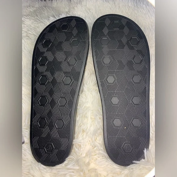 New Versace Jeans Couture Black Signature Pool Slide - Picture 5 of 5